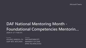 Foundational Competencies Mentoring