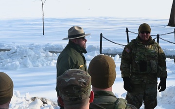 DC National Guard provides snow removal at the Washington Monument
