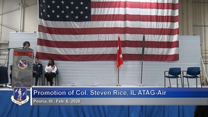 B-roll: Promotion Ceremony of Col. Steven B. Rice to Brigadier General