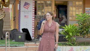 B-ROLL: Navy Band Performs at Dr. James Burty David State Secondary School
