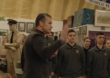 Hegseth Administers Oath of Enlistment in Rhode Island