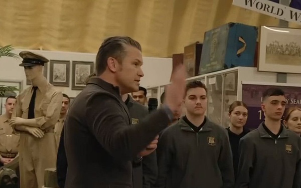 Hegseth Administers Oath of Enlistment in Rhode Island
