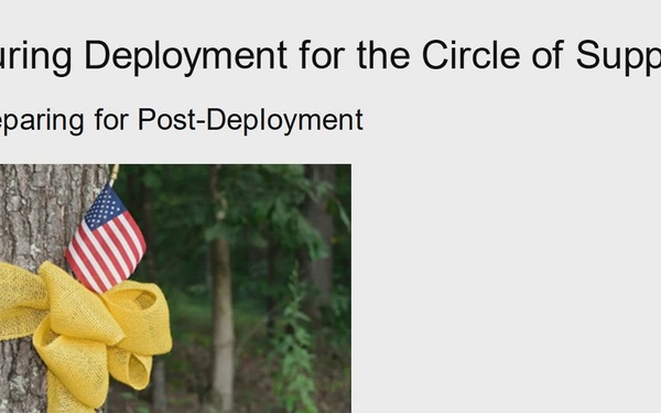 14: Post Deployment: DPRR Circle of Support Video Series