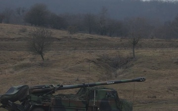 Dynamic Front 26: French CAESAR Howitzer Live Fire (B-Roll)