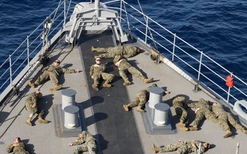 U.S. Navy Corpsmen Respond to Mass Casualty Drill aboard USS Ashland
