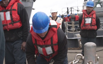 USS Ashland Sailors Conduct Well Deck Operations with Landing Craft, Utility 1648