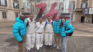 WCAP Soldier-Athletes give greetings to USAG Italy