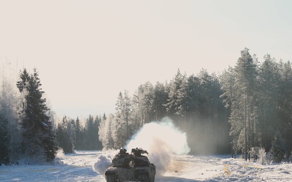 Winter at its harshest: NATO multinational battlegroup Estonia braves the freeze in a multinational exercise