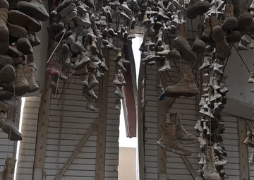 386th AEW boot chandelier symbolizes end of deployment, shared service