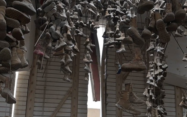 386th AEW boot chandelier symbolizes end of deployment, shared service