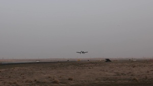 A-10 Thunderbolt II Aircraft Land at a Base in the Middle East