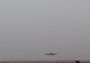 A-10 Thunderbolt II Aircraft Land at a Base in the Middle East