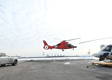 B-Roll: Coast Guard conducts winter ice overflight of Delaware River
