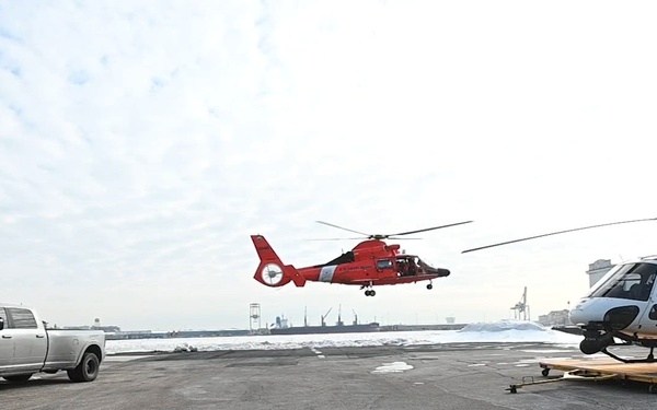 B-Roll: Coast Guard conducts winter ice overflight of Delaware River