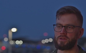 Royal Norwegian Air Force Service members discuss Exercise Point Blank