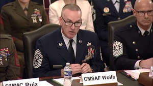CMSAF Wolfe delivers opening remarks on quality of life