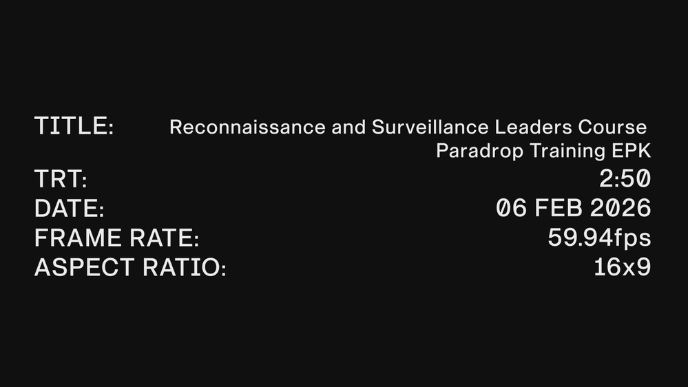 DVIDS - Video - Reconnaissance and Surveillance Leaders Course Paradrop ...