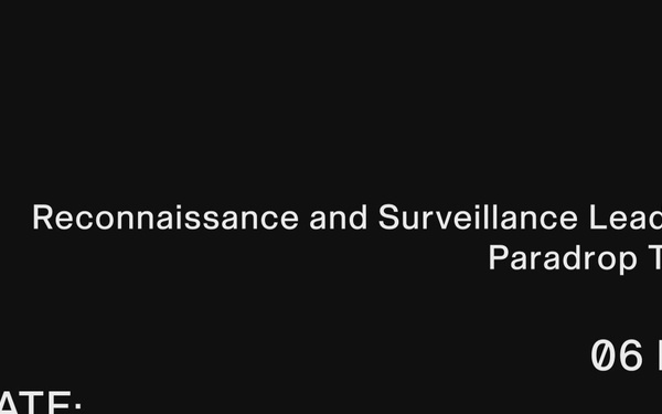 Reconnaissance and Surveillance Leaders Course Paradrop Training EPK (H)