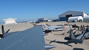 B-roll: Community day with the Air Force, Navy, Air National Guard ahead of 2026 Super Bowl LX flyover