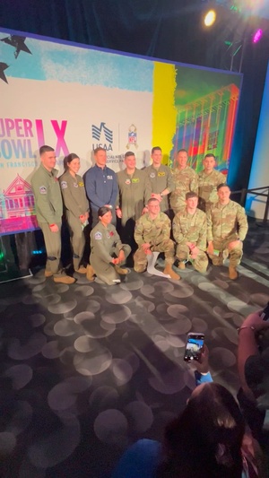 B-roll: Air Force, Navy, Air National Guard participate in Super Bowl Experience events ahead of 2026 Super Bowl LX flyover