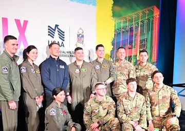 B-roll: Air Force, Navy, Air National Guard participate in Super Bowl Experience events ahead of 2026 Super Bowl LX flyover