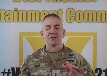 Maj. Gen. Lalor Speaks About Upcoming 21st TSC Innovation Center
