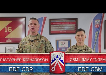 16th SB - President's Day Weekend Safety Message