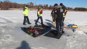 Fort McCoy DES Fire Department dive team holds 2026 ice rescue training at frozen lake at Fort McCoy, Part 2