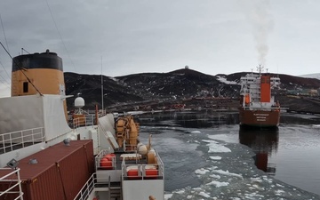 USCG Polar Star (WAGB 10) supports McMurdo Station during Operation Deep Freeze 202