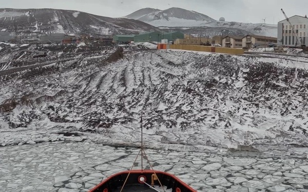 USCG Polar Star (WAGB 10) supports McMurdo Station during Operation Deep Freeze 2026