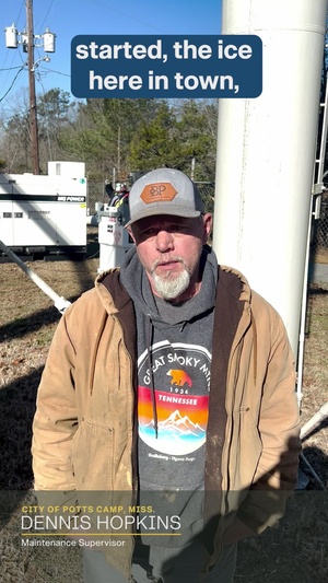 USACE saves the day for Potts Camp Mississippi Maintenance Supervisor (Caption Burn)