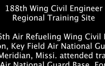 irmen from the 186th Air Refueling Wing sharpen their skills at the 188th Civil Engineer Regional Training Site