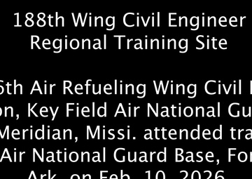 irmen from the 186th Air Refueling Wing sharpen their skills at the 188th Civil Engineer Regional Training Site