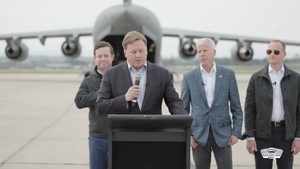 Undersecretary of War, Energy Secretary Provide remarks at March Air Reserve Base California