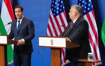 Secretary of State Marco Rubio holds a joint press availability with Hungarian Prime Minister Viktor Orban in Budapest, Hungary