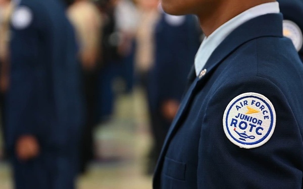 B-Roll: Andersen Airmen judge JROTC Drill Competition