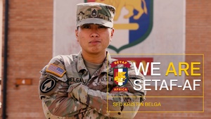 We Are SETAF, Africa: SFC Kristin Belga