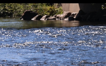 Rippling water on Paint River in Ottawa National Forest