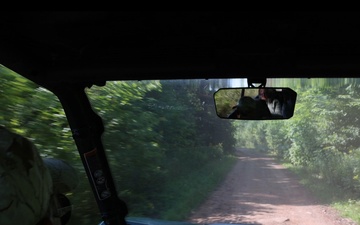 UTV riders on Pioneer Trail in Ottawa National Forest