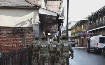 La. Guard supports law enforcement operations during Mardi Gras security operations in New Orleans