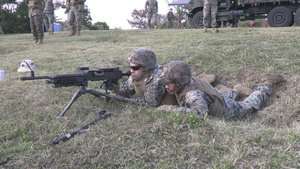 MWCS-18 Marines practice with M240B machine gun