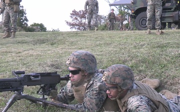 MWCS-18 Marines practice with M240B machine gun