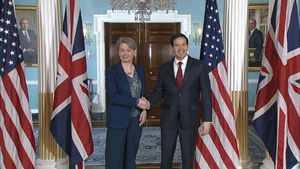 Secretary of State Marco Rubio meets with UK Foreign Secretary Yvette Cooper