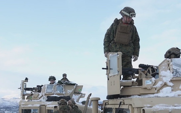 CORE 26 | Logistics Marines hone vehicle mounted machine gun skills during live-fire range in Norway for Arctic Exercise