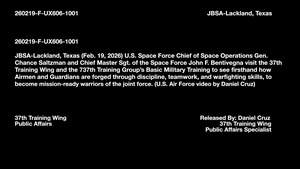 B-Roll CSO & CMSSF visit JBSA-Lackland & BMT