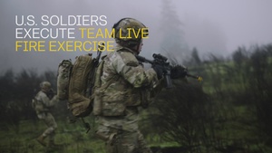 U.S. Soldiers conduct team live fire exercise