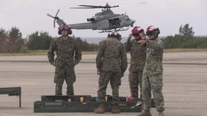 MAG-36 Marines load JAGM ordnance during Nansei Sword 26