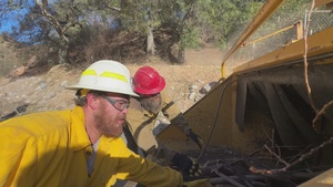 Removing brush during Eaton Fire