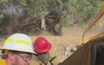 Removing brush during Eaton Fire