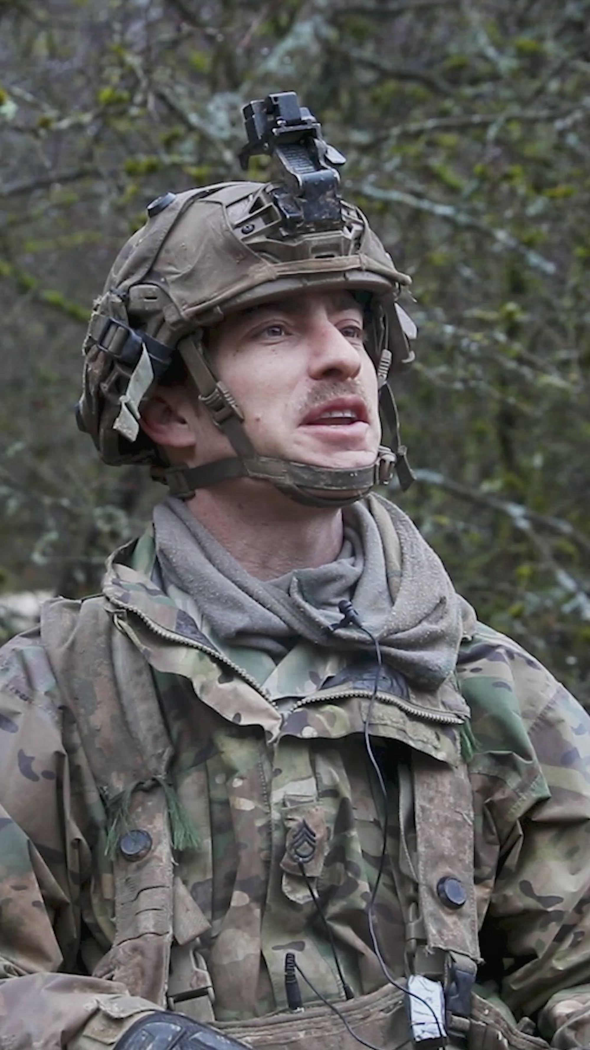 U.S. Army Sgt. 1st Class Jeremy Leach, assigned to 101st Brigade Support Battalion, speaks on the importance of “finding a way to yes” during Combined Resolve 26-05 at Joint Multinational Readiness Center's Hohenfels Training Area, Germany, Feb. 22, 2026. 7th Army Training Command provides a unique environment in Europe to develop leaders and formations who are prepared for large-scale combat operations. (U.S. Army video by Sgt. Riley Anfinson)
